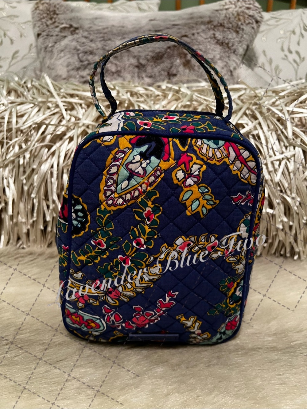 VERA BRADLEY Romantic Paisley 2018 Insulated Lunch Bunch Bag Pink Floral Purple